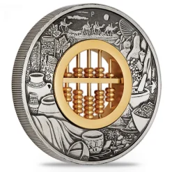 Abacus 2 Oz Silber Antik Finish 2019*