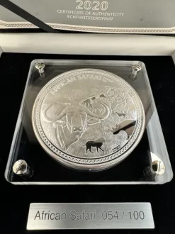 African Safari - 1 KG Silber Proof 2020 +Box +COA*