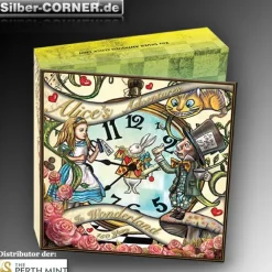 Alice im Wunderland 2 Oz Silber Antique inklusive Uhr*