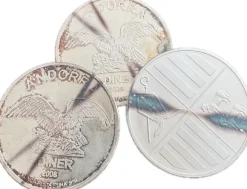 Andorra Eagle 1 Oz Silber verschiedene Jahrgänge schwarz angelaufen B-Ware*