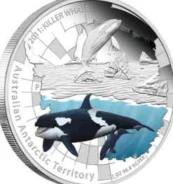 Antarctic Territory . Killer Whale - 1 Oz Silber Proof 2011 +Box +COA*