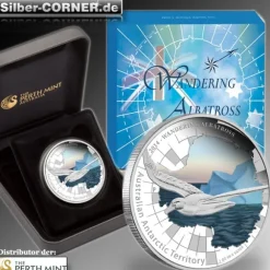 Antarctic Territory Series Wandering Albatross 1 Oz Silber Proof Coin*