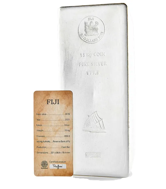 Argor-Heraeus 15 KG Fiji Silber Münzbarren*