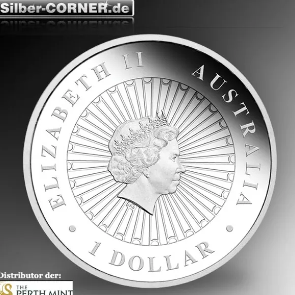 Austraian Opal Series - Python 1 OZ Silber Proof 2015 +Box +COA *