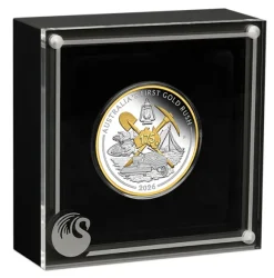 Australian First Gold Rush 175 Jahre - 1 Oz Silber vergoldet Proof 2026 +Box + Zertifikat*