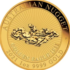 Australian Nugget - Golden Eagle - 1 Unze Gold 2021