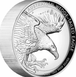 Australian Wedge Tailed Eagle 10 Oz Silber High Relief 2020 +Box +COA*
