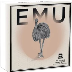 Australien Emu 1 Unze Silber farbig 2021 +Box+COA*