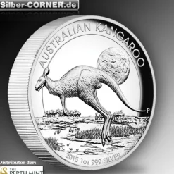 Australien Känguru 1 Oz Silber High Relief 2015 + Box*