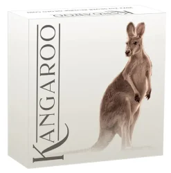 Australien Känguru 2 Unzen Silber Reverse Gilded + Box + COA (Umverpackung beschädigt !! )*