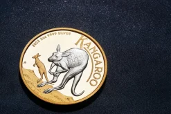 Australien Känguru 2 Unzen Silber Reverse Gilded + Box + COA (Umverpackung beschädigt !! )*