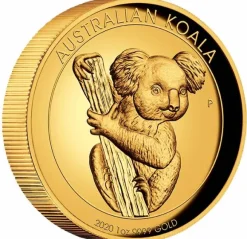 Australien Koala 1 Unze Gold 2020 High Relief + Box + COA
