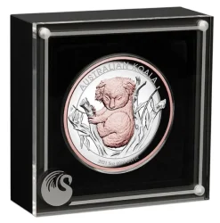 Australien Koala 5 Unzen High Reilef gilded 2021 +Box +COA*