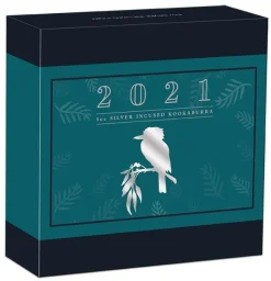 Australien Kookaburra 5 Unzen Silber - Incuse - 2021 +Box +COA*