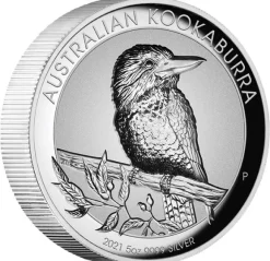 Australien Kookaburra 5 Unzen Silber - Incuse - 2021 +Box +COA*