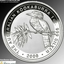 Australien Kookaburra 1 Unze Silber 2000*