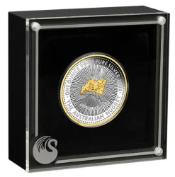 Australien Nugget 40 Jahre 1 Unze Silber vergoldet Proof 2026 +Box +COA