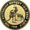 Australien Nugget / Känguru 1 Oz Gold 1996