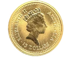 Australien Nugget / Känguru 1/10 Unze Gold 1987