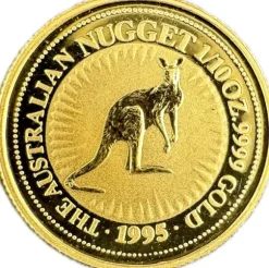 Australien Nugget / Känguru 1/10 Unze Gold 1995