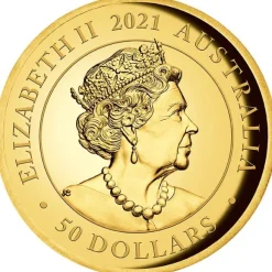Australien Sovereign High Relief Proof 2021 Piedfort +Box +COA