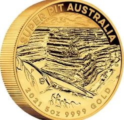 Australien Super Pit 5 Unzen Gold 2021