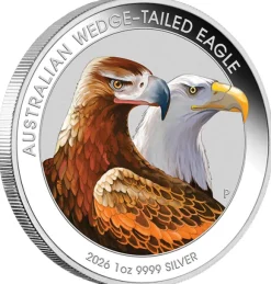 Australien Wedge Tailed Eagle 1 Oz Silber farbig 2026 im Blister