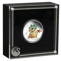 Baby Drache 2024 1/2 Oz Silber Proof coloriert +Box +COA*