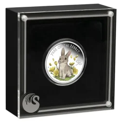 Baby Hase 2023 1/2 Oz Silber Proof coloriert +Box +COA*