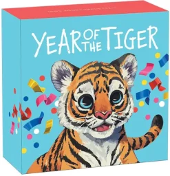 Baby Tiger 1/2 Unze Silber Proof coloriert +Box +Zertifikat*