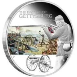 Battle of Gettysburg 1863 - 1 Oz Silber Proof 2009 + Box + COA*