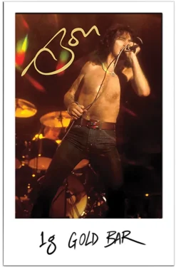 Bon Scott 1 Gramm Goldbarren 80igster Geburtstag