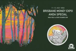 Brisbane - Koala 1 Oz Silber farbig 2026 - Money Expo ANDA Special