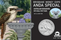 Brisbane Special - Kookaburra 1 Oz Silber Privy Mark Koala im Blister 2022*