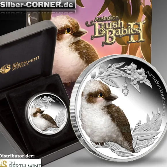 Bush Babies II Kookaburra 1/2 Oz Proof Silber *