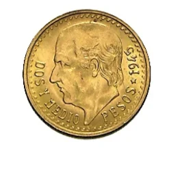 Centenario Mexico 2,5 Pesos Hildalgo Goldmünze