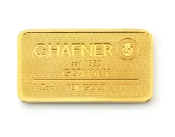 C. Hafner 1/2 Unze Goldbarren geprägt