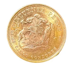 50 Chile Peso Goldmünze verschiedene Jahrgänge