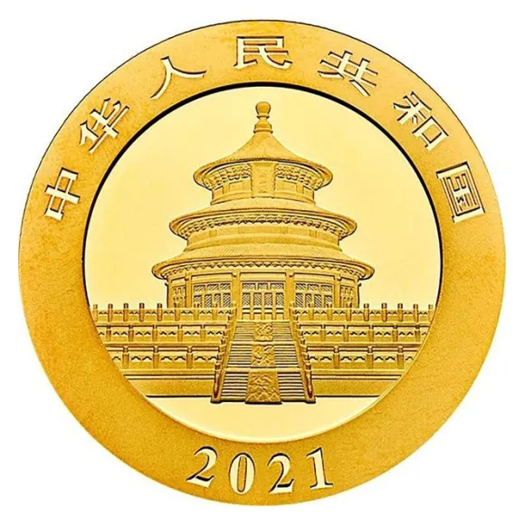 China Panda 15 Gramm Gold 2021