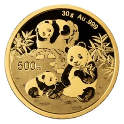 China Panda 30 Gramm Gold 2025