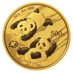 China Panda 30 Gramm Gold 2022