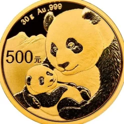 China Panda 30 Gramm Gold 2019