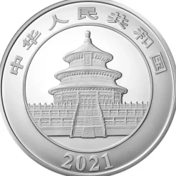 China Panda 150 Gramm Silber 2021 Proof +Box +COA*
