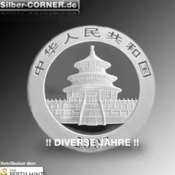 China Panda 1 Oz Silber B-Ware verschiedene Jahrgänge*