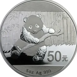 China Panda 5 Oz Silber Proof 2014 + Box + Coa*