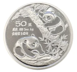 China Panda 5 Unzen Silber 1990 Proof *