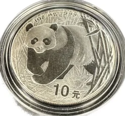 China Panda 1 Unze Silber 2001*