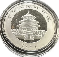 China Panda 1 Unze Silber 2001*