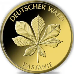 Deutscher Wald - Kastanie - 1/8 Unze Gold 2014 + Zertifikat