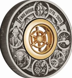 Discovery Endevaour 1770-2020 2 Unzen Silber Antik + Box +COA *